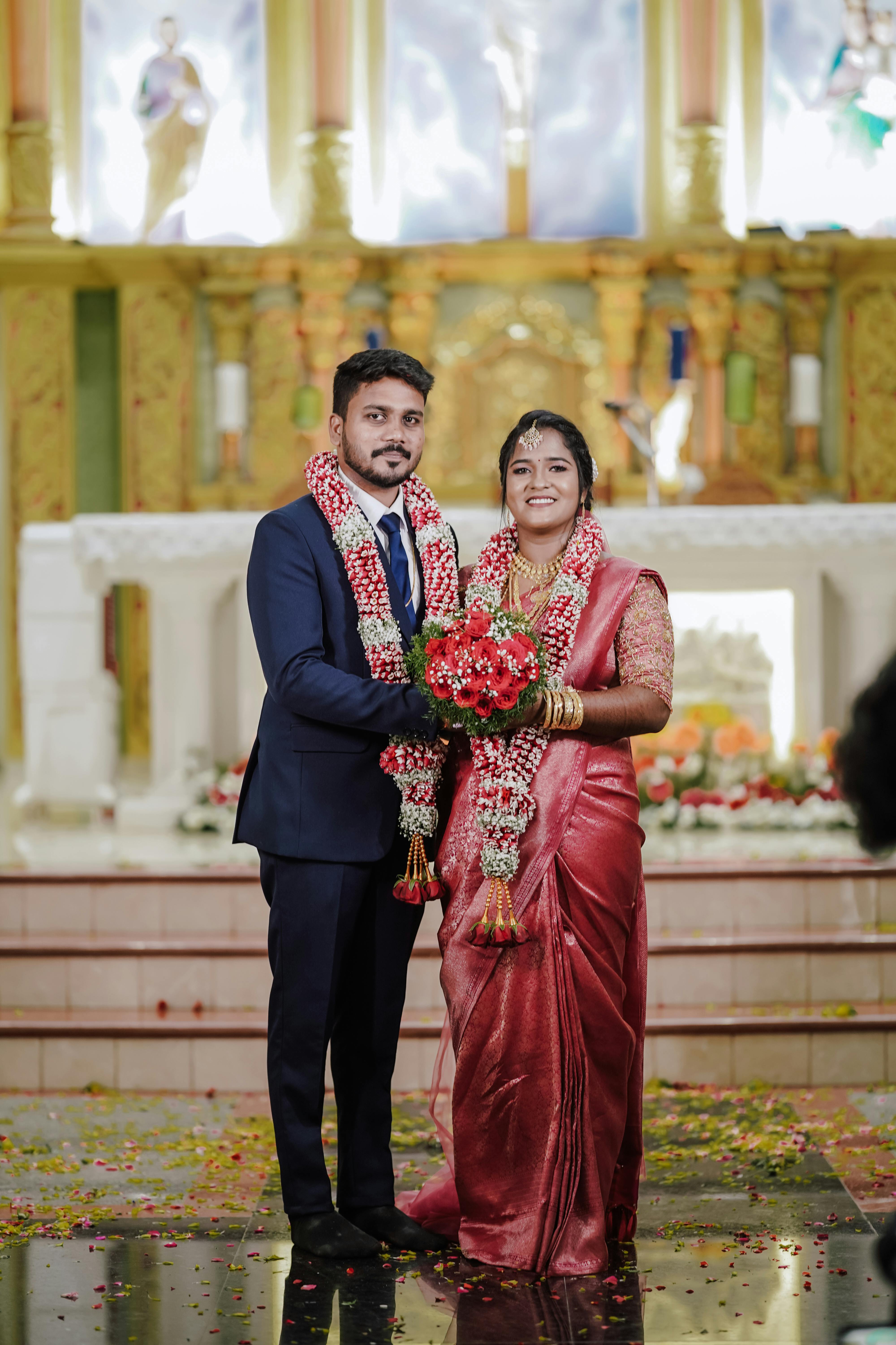 Couple in wedding attire
