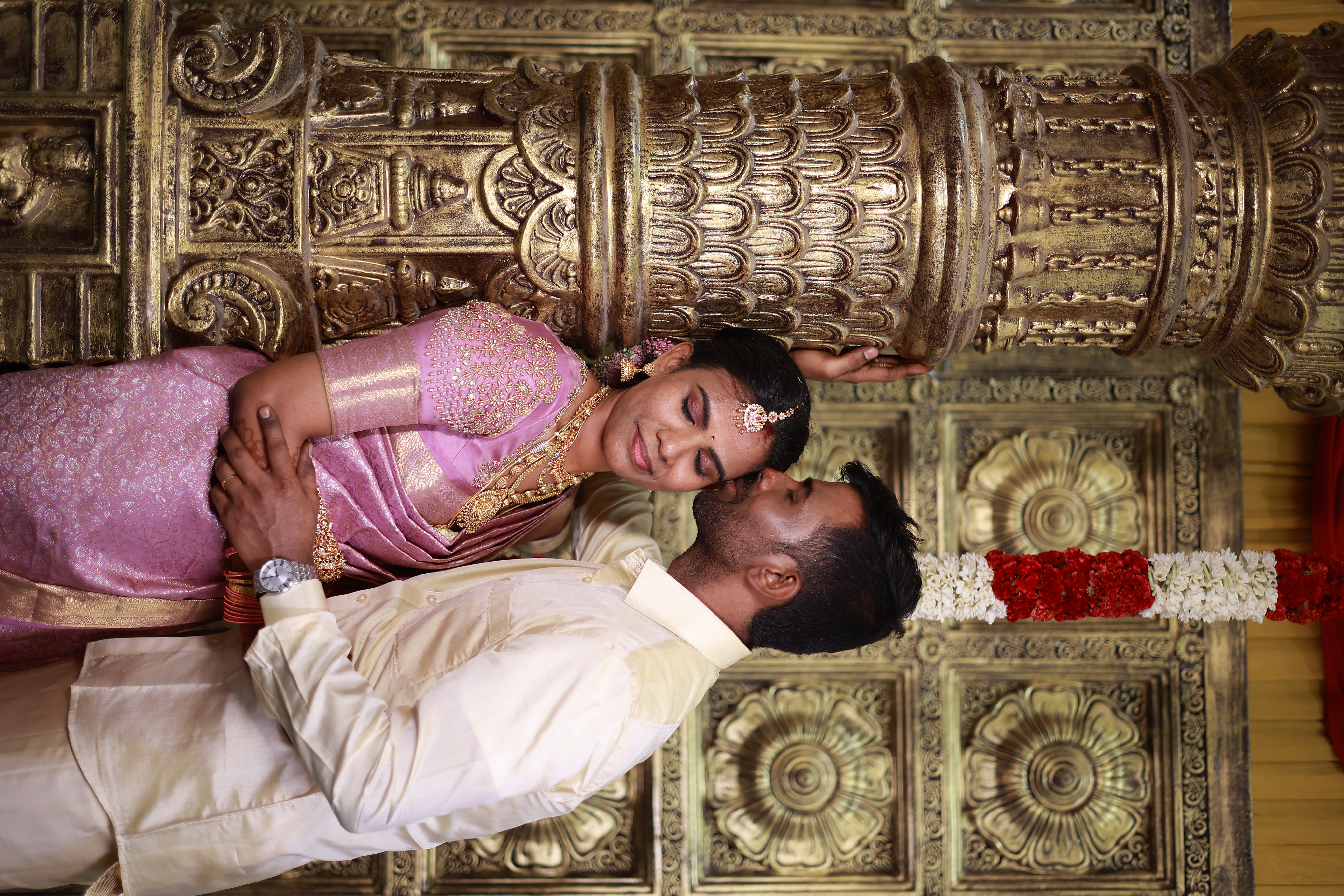 Couple posing together