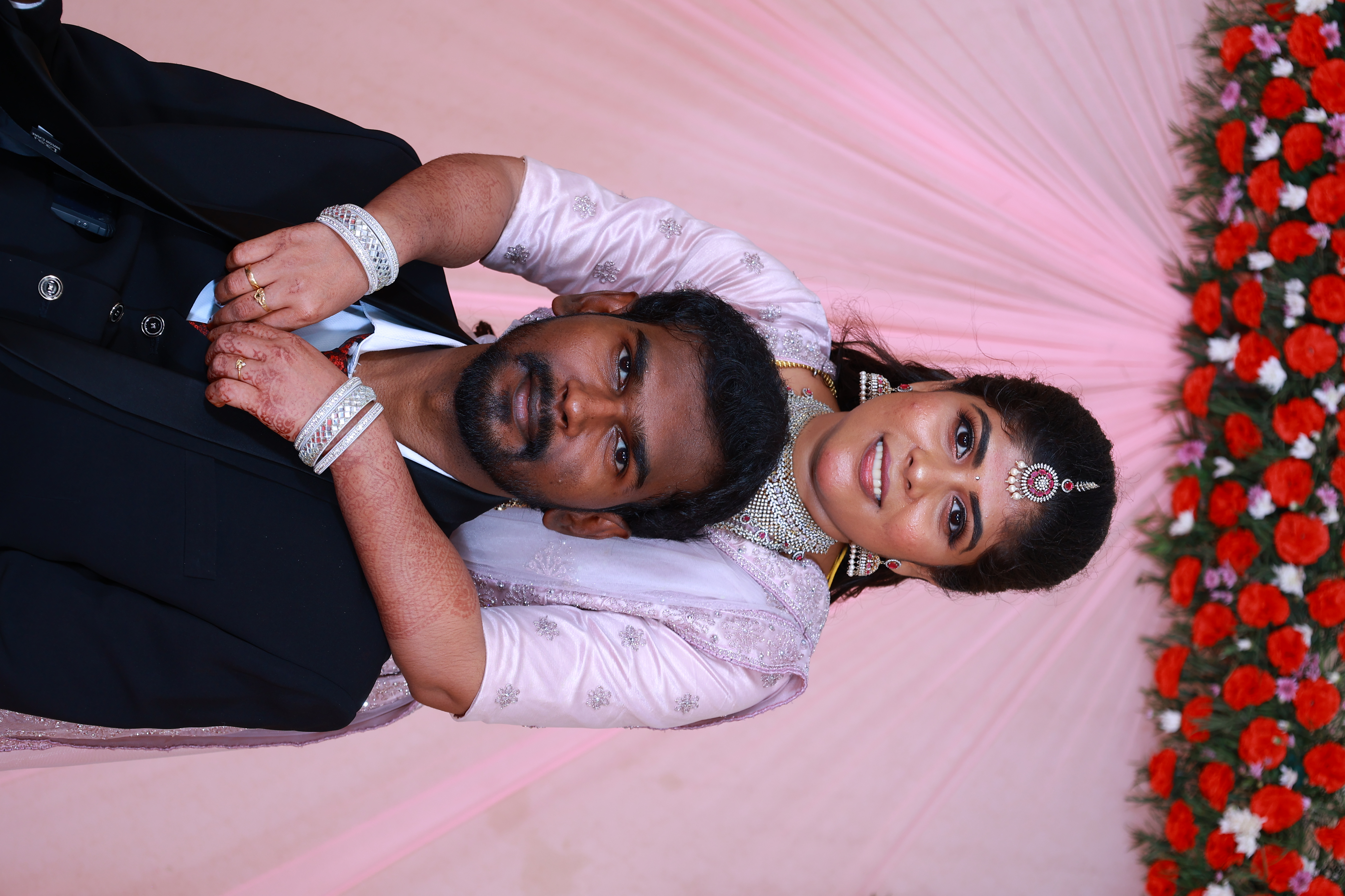 Couple posing together